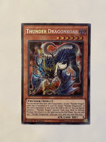 Thunder Dragonroar MP19-EN169 YuGiOh 2019 Gold Sarcophagus Tin Mega Pack card
