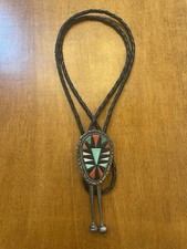 Men's Zuni Vintage Adjustable Bolo Tie Silver 