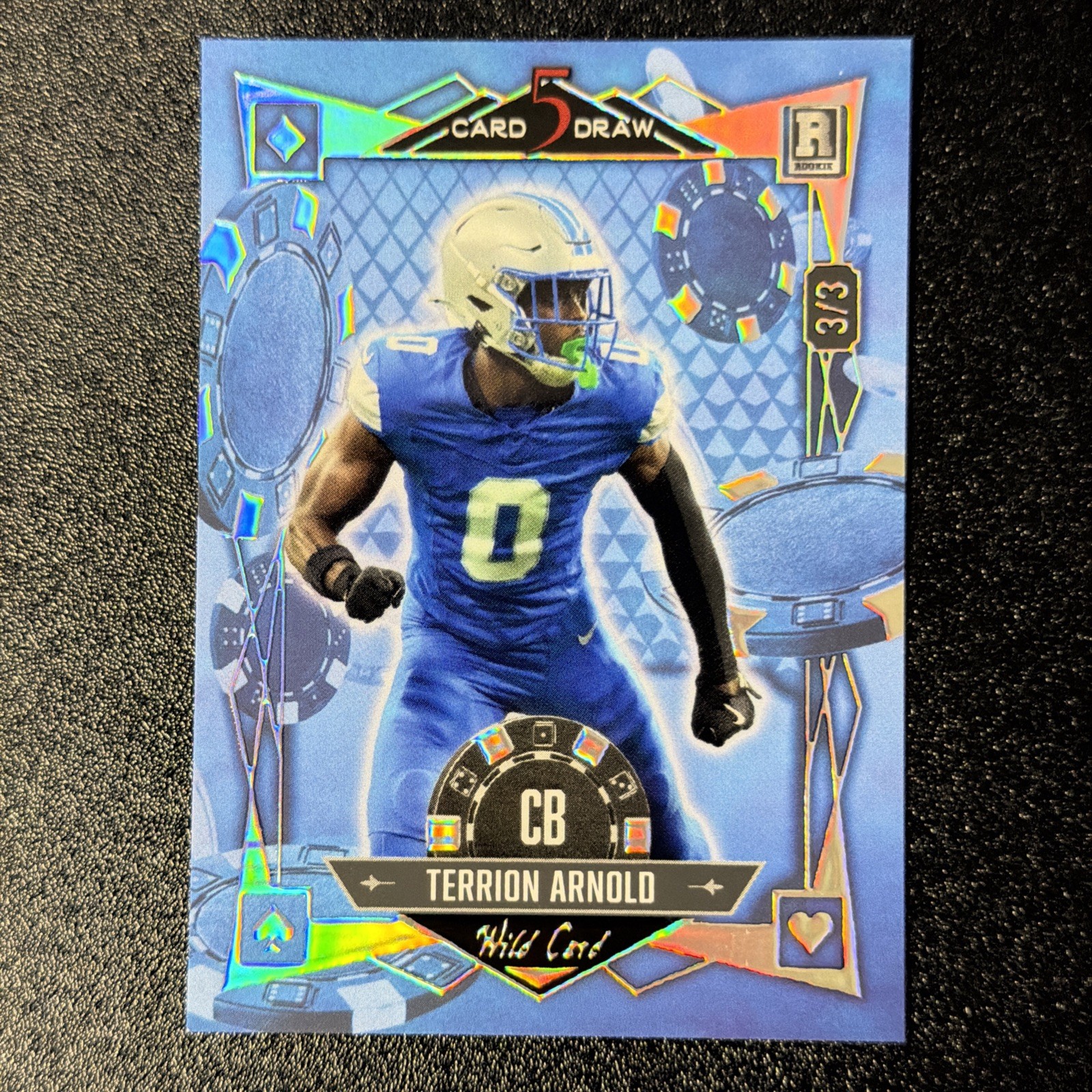 Terrion Arnold Wild Card 5 Card Draw Hobby Autographs #TA Classic-Red Foil-Gold/Blue 1/1