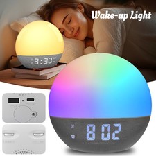 Sunrise Alarm Clock Dimmable Clock Wake Up Light - 24 Sounds White Noise Machine