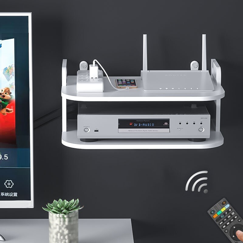 Cd Wall Racks Storage Wall Mount Router Storage Rack Floating Shelf For TV SKY BOX CD DVD ...