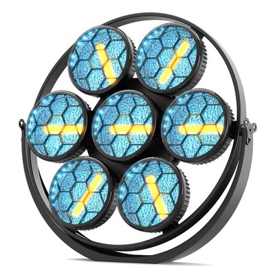 490W Retro Par Light 7 COB LED+198RGB LED DMX512 DJ Stage Party Lighting