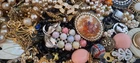 Vintage Costume Jewelry Repair Harvest Craft Lot Rhinestones Faux Pearls 3+ Pnds