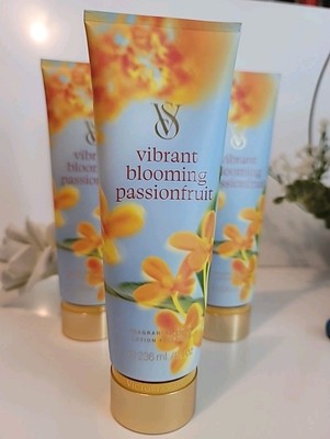 3 Victoria's Secret VIBRANT BLOOMING PASSIONFRUIT Fragrance Body Lotion 8 oz New