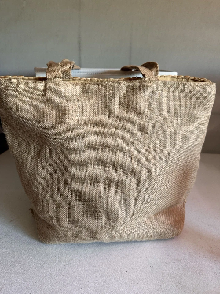 Salt + Umber Isla Jute Seashell Tote Boho Fringes original $149 - Image 3 of 4