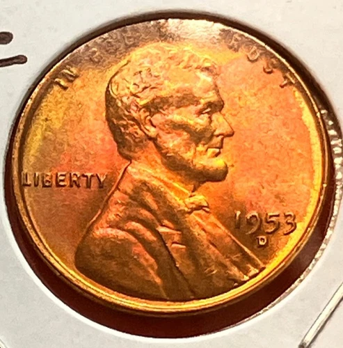 1953-D Lincoln Wheat Cent Penny GEM RED BU From an Original Bank Roll