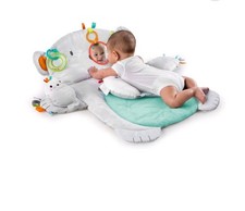Bright Starts Tummy Time Prop  Play Baby Activity Mat with Support Pillow