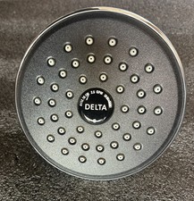 Delta RP51305 Raincan Showerhead, Black and Polished Chrome