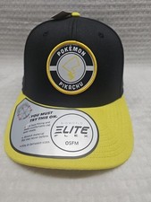 Pokemon Pikachu Yellow Black BIOWORLD Series Elite Flex Patch Cap Hat One Size