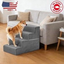 21" Dog Stairs for Bed, 4-Step Non-Slip Pet Steps for Small Dogs and Cats,Indoor