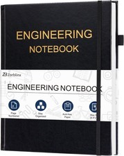 Engineering Notebook, Professional Paper Notebooks for Work Black