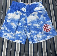 Eric Emanuel Shorts Blue White Cloud shorts