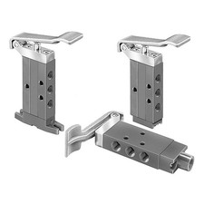 PARKER 410711000 Manual Air Control Valve, Lever, Black 3FDZ7