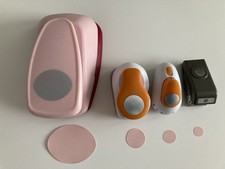 Fiskars lot of 4 hole Punches for Scrapbook Crafting pre-owned