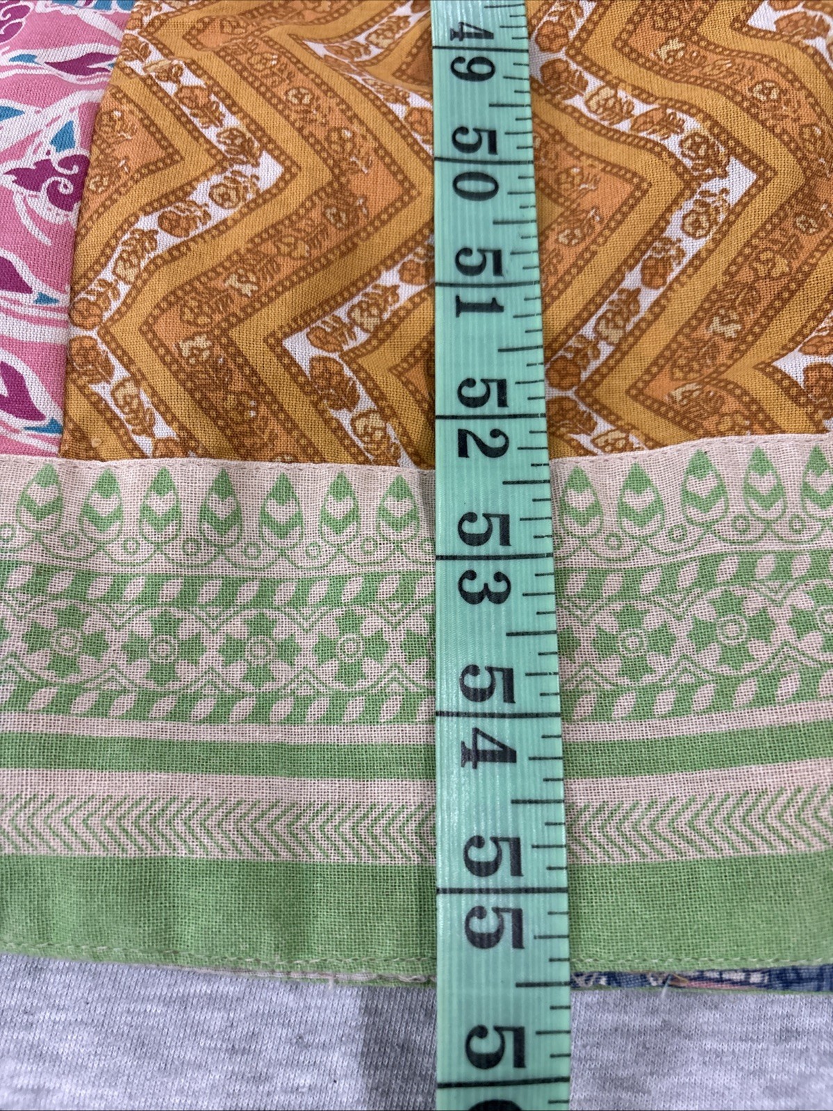 Blue Sky Patchwork Boho Overalls  Large Festival … - image 12