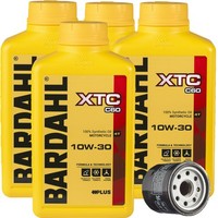 Wartungskit ÖL Bardahl Xtc C60 10W30 + Filter Honda Vf 750 Magna 2000