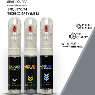 for SEAT CUPRA S7K LS7K T4 TECHNIC GREY Touch Up Paint Scratch Remove Repair Kit