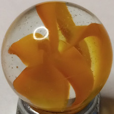 Vintage Vitro Agate Hybrid Cat s Eye Marble .63 MINT 1125.061