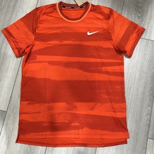 Nike Court Advantage Men's Tennis Shirt Orange Medium Med M Tall FQ2090-891
