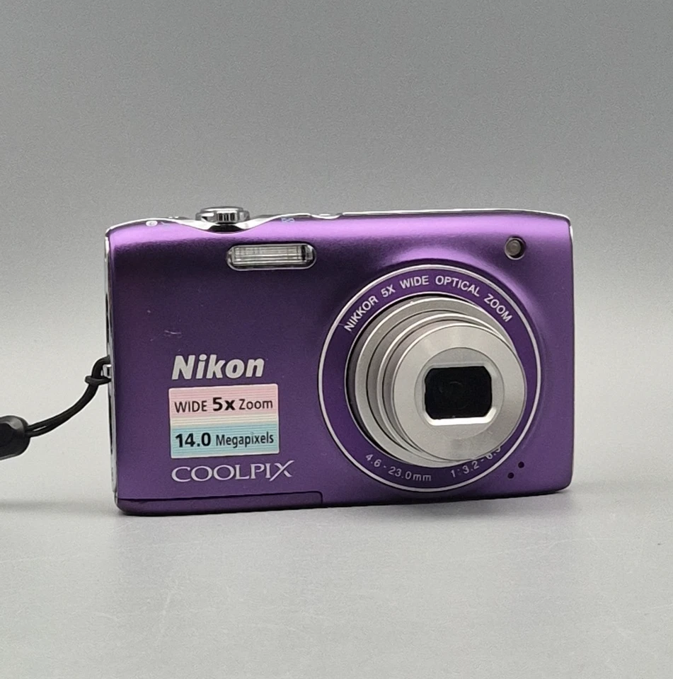 Nikon Coolpix S3100 14,0Mp Digital Camera Purple 5x Zoom, Charger SD Case, READ - Photo 4/4