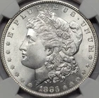 1883 MS66 NGC Morgan White Clean Coin