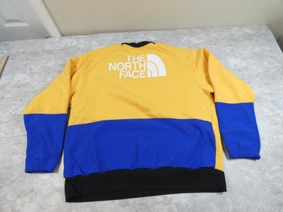 The North Face Sweatshirt Men Large Yellow Blue Denali Protect Nylon Cold Wear