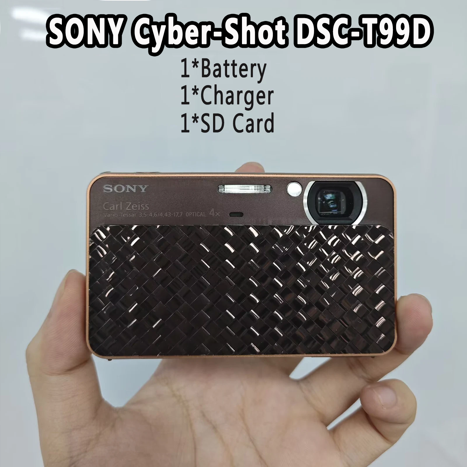 SONY Cyber Shot DSC-T99D Digital Camera 14.1MP CCD Vintage Brown 90% New