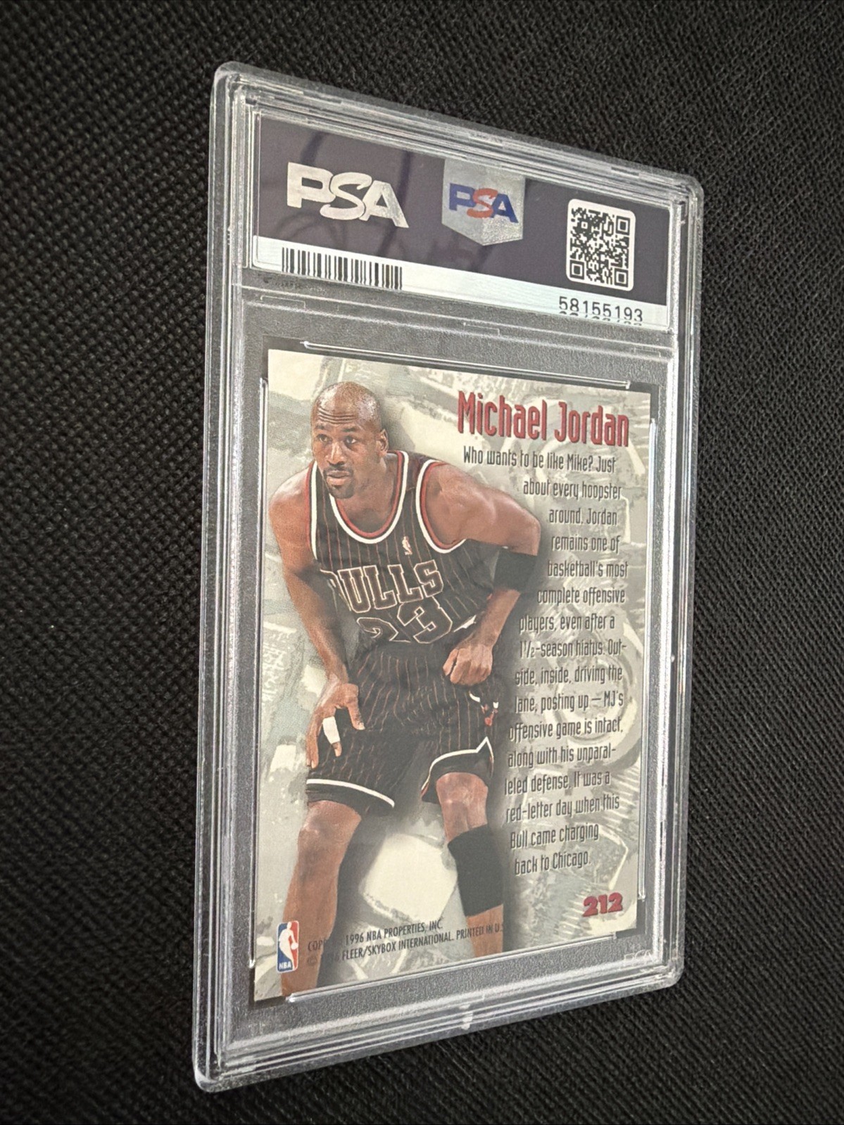 Michael Jordan 1995 Metal Nuts & Bolts #212 - PSA 6 - Nice Clean Slab view 13