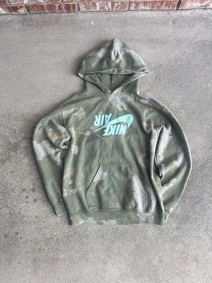 Travis Scott x Air Jordan Custom Olive And Bleached Tie-Dye Hoodie