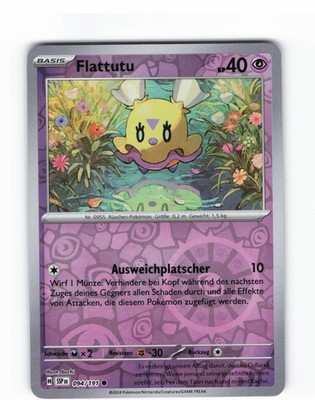 Pokemon Flattutu Reverse Holo Stürmische Funken 094/191 2024 buchi