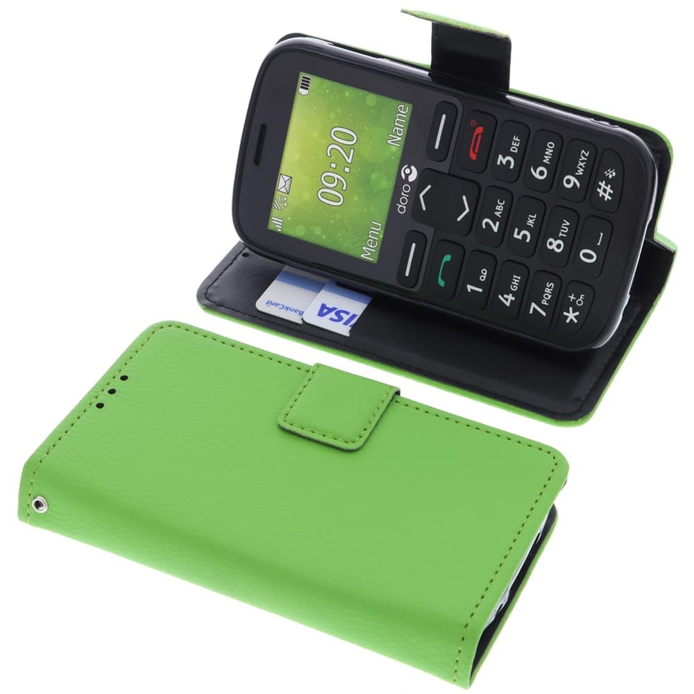 Coque Doro 1380 verte style livre pour éviter les rayures d'écran