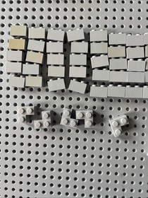 Lego Light Bluish Gray Brick 1x12 1x10 1x6 1x4 1x3 1x2 1x1 Sun Patina&rsquo;d 200pcs