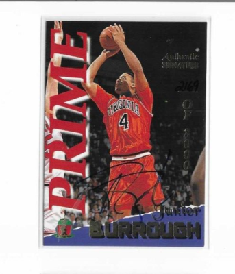 ディーゼル、マイケルズ autograph 1995 Signature Rookies Prime Junior Burrough Autograph #7 #'d 2169