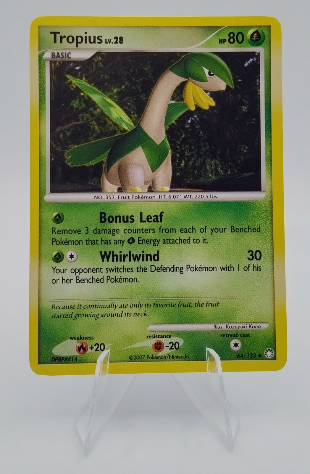 Tropius 64/123 Mysterious Treasures 2007 Pokemon Card