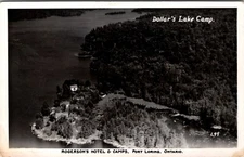 Port Loring, Ontario Dollar's Lake Camp Rogerson's Hotel & Camp RPPC Pcard E237