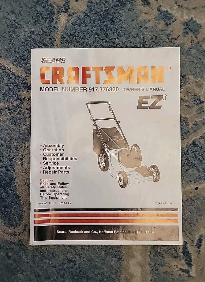 Parts Manual Craftsman 944 Mower Lawn Chief 1984 Master Parts