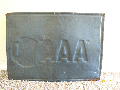 Vintage Rare Triple AAA ROOT BEER SODA EMBOSSED SIGN Vintage Tin
