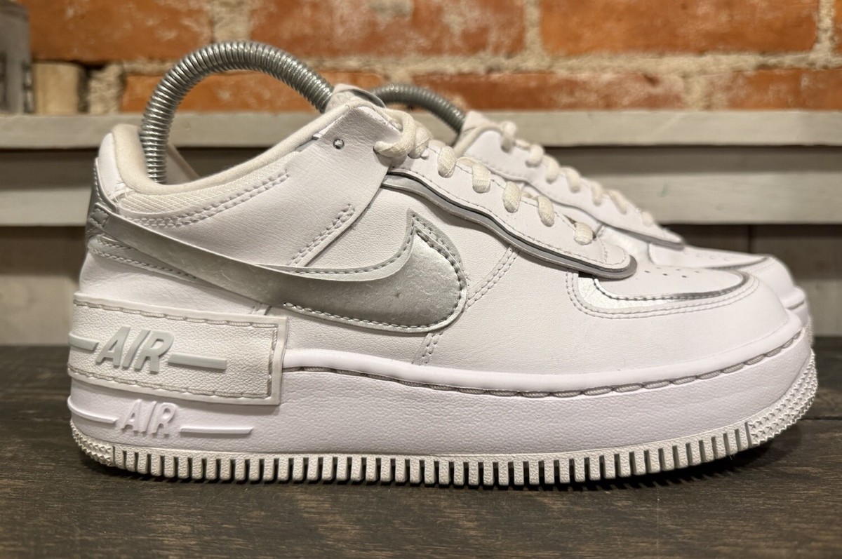 Nike Air Force Shadow Metallic Silver White CI0919-119 Womens