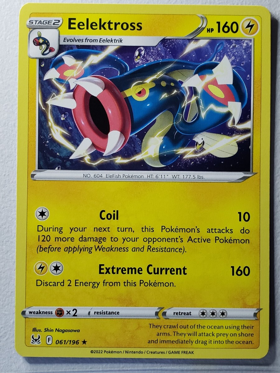 Eelektross 061/196 NM / M RARE Non Holo Lost Origin Pokemon Card $2 Shipping | eBay Eelektross 061/196 NM / M RARE Non Holo Lost Origin Pokemon Card $2 Shipping | eBay