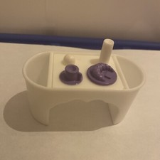Barbie Accessory Bed Tray Dollhouse Dream House White Purple