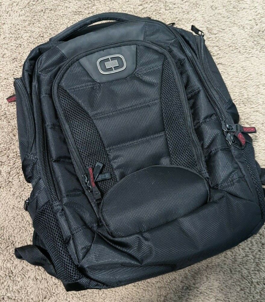 Ogio Bandit Black & Red Backpack Computer Bag - MINT