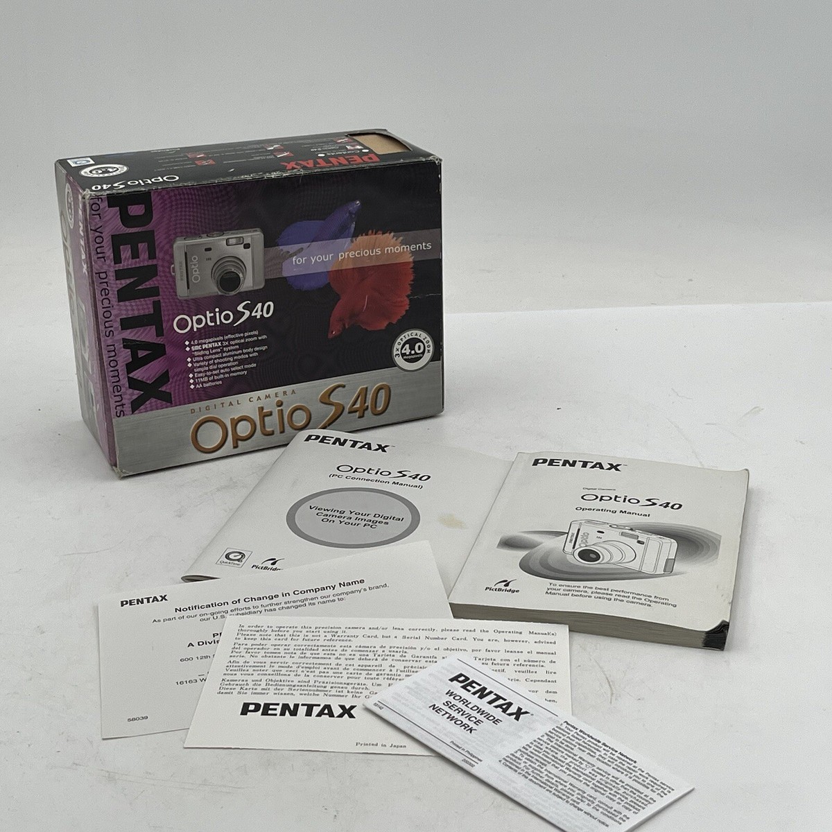 PENTAX Pentax Optio S40 4.0MP Digital Camera - Silver for