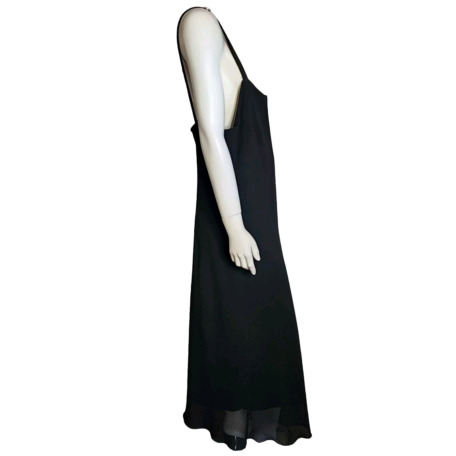 CONNECTED APPAREL Solid All Black Spaghetti Strap… - image 4