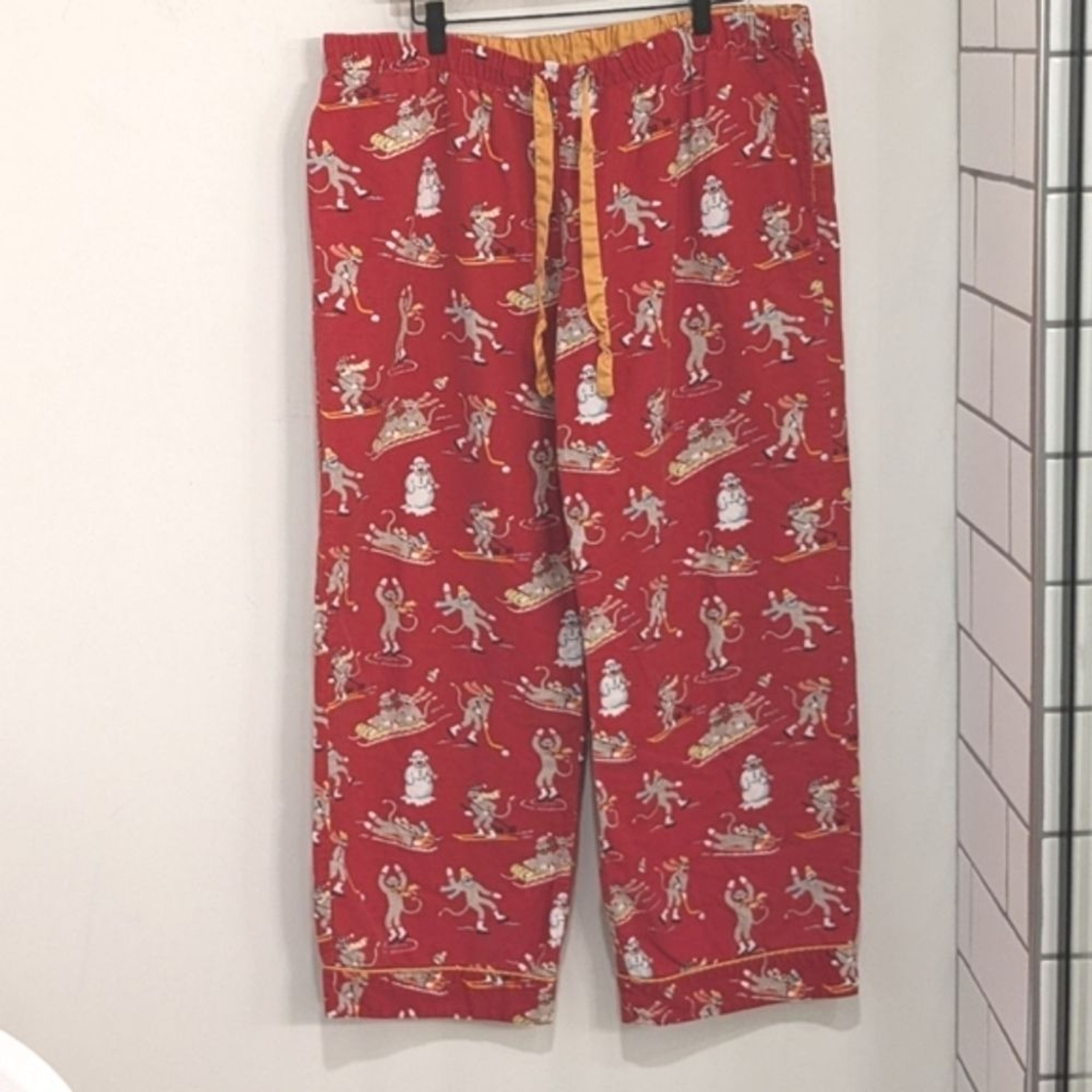 SAOLA Pigiama invernale Nick & Nora Sock Monkey sci slieding solo XL