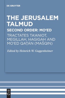 Tractates Ta'aniot, Megillah, Hagigah And Mo'ed Qatan (Masqin)