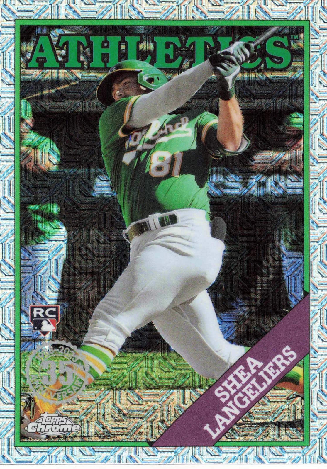 2023 Topps #T88C-24 Shea Langeliers 1988 35th Anniversary Chrome Silver Pack A's