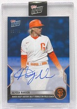ALYSSA NAKKEN MAKES MLB HISTORY AS 1st FEMALE ON-FIELD COACH 32/49 AUTO CARD 45B