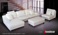4-Pc Modern Genuine Leather Sectional Sofa Set S505 (Custom Options)