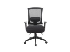 Boss B6716-SS-BK Mesh Back 3 paddle Task Chair with Seat Slider, 25" x 26" x 38"
