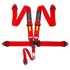 RSA 3 Inch 5-Point NASCAR Style Brisca Oval Autograss Safety Harness - Red